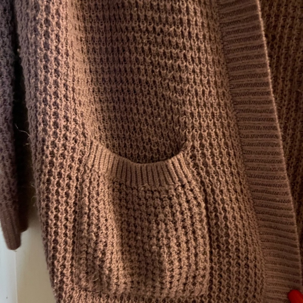 Emma’s Expressions Chocolate Brownish Mauve Women's Cardigan - Picture 4 of 5